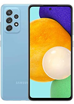 Samsung Galaxy A52 all carriers, 128GB, 5G Smartphone Dual SIM Android Mobile Phone Awesome Blue (UK Version) (Renewed)