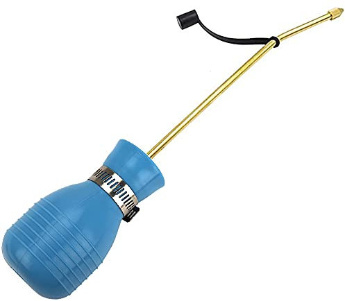 SI FANG Pulverizador de bulbos de control de plagas, aplicador de pesticidas de tierra de diatomeas con tubo de cobre largo, dispensador de polvo para insectos y plagas en interiores y exteriores