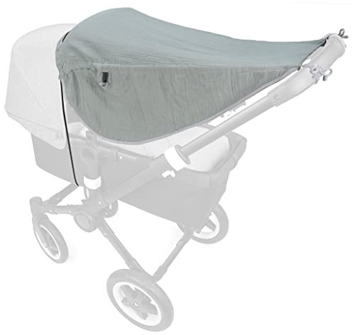 Liebes von priebes Sonnensegel Johanna UV Schutz 50+ | Sonnendach mit Seitenschutz | Universal Sonnenschutz | Sonnensegel für Kinderwagen & Buggy