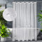 UFRIDAY Rideau de douche rigide blanc 91,4 x 183 cm, rideau de douche imperméable en plastique EVA avec 2 aimants, très résistant, semi-transparent, 3D givré