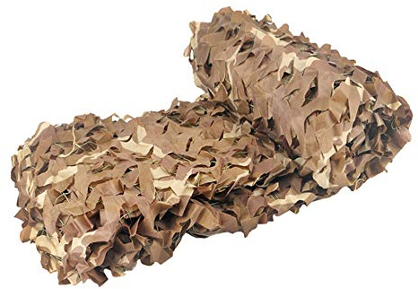 Mdurian Tarnnetz Camouflage Netz Sonnenschutz Tarnung Camo Net für Jagd Camping Dekoration Schutz Zeltschirm Wüste 4m x 4m, Camo Desert