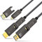 BIFALE 8K Fiber Optic HDMI 2.1 Cable 33ft, Detachable 8K HDMI 2.1 Cable Support eARC, 48Gbps, 8K@60Hz, 4K@120Hz with Dual Micro HDMI for RTX 3080/3090, Xbox Series X, PS5, Denon AV Receiver