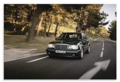 Auto-Poster Mercedes W201 E60, dekoratives Gemälde, Leinwand, Wandkunst, Wohnzimmer, Poster, Schlafzimmer, Gemälde 30 x 45 cm