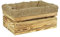 HW HOLZKISTEN-WELT Holzkiste Natur Geflammt ohne Aufdruck mit Juteeinlage - Stiege Steige Geschenkverpackung Präsentkorb Geschenk