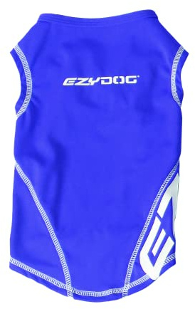 EZYDOG Rashie Dog Weather Vest | Cooling Vest, 50+ UV Protection, Lightweight, Spring, Summer, Fast Drying, Stretch-to-Fit, Odour Resistant, High Visibility (Blue, XS)