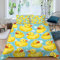 MOUPL Bettwäsche Kawaii Ente 155x220 3teilig 3D Gelb Cartoon Ente Bettbezug Set mit Reißverschluss 100% Leicht Mikrofaser Kuschelig Atmungsaktive Sommer Betten Set mit 2 Kissenbezug 80x80 cm