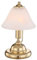etc-shop Messing Tischlampe Antik Tischleuchte goldfarbene Tischlampe Nachttischleuchte Schreibtischlampe, Messing Alabasterglas, 17x27cm, Bibliothek Lesezimmer Wohnzimmer