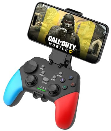 Joso Wireless Mobile Gaming Controller for iPhone, Android, iPad, Tablet, PC, Phone Controller with Phone Clip Supports Cloud Game, COD Mobile, Genshin Immpact, Remote Player Gamepad