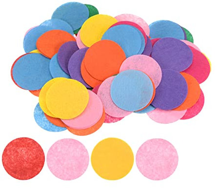 sourcing map 300 Stück Runde Bastelfilz 50mm, Filzkreise Handwerk Filz Pads Vliesstoff Filzkissen für Nähen, DIY Projekt, Bastelarbeiten, Handwerk, Decoration (Gemischte Farbe)