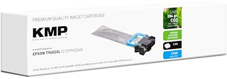 KMP Tintenpatronen für Epson T9451, T9452, T9453, T9454 - passend für Epson Workforce Pro WF-C 5210 DW 5290 DW 5290 DW BAM 5290 RDTW BAM 5290 RDW 5290 Series 5710 DWF 5790 etc. (Cyan)