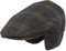Breiter Herren Winter Schiebermütze mit Ohrenklappen Flatcap Schirmmütze 100% Wolle mit ausklappbarem Ohrenschutz Cap Blau 63