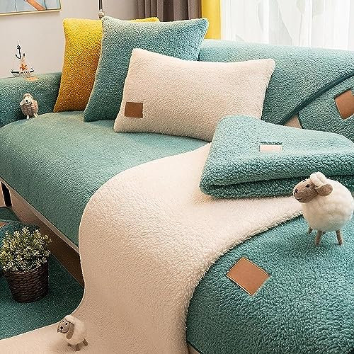 WEJOY Samt Sofabezug 1 2 3 4 sitzer,L Form Sofaüberwurf,Sofa überzug Ecksofa Pets Dog Couch überzug Anti-rutsch Sofa Überwurf,Sofaschoner
