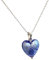 Handgefertigt Blaue Murano glas Herz Halskette aus Sterlingsilber, 45 cm - Geburtstagsgeschenk - Valentine's Day - Handgefertigte Geschenkideen für Frauen