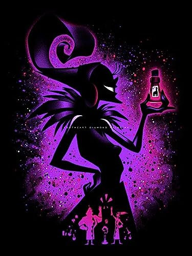 Youtheart Diamond Painting Diamond Art Villain, 5D Full Drill Cross Stitch Embroidery Kits, DIY Wall Décor