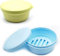 Boîte à savon de voyage ronde en plastique avec couvercle anti-fuite pour garder le shampooing et l'après-shampoing au sec, boîte à savon de voyage pour les voyages d'affaires, la salle de bain, la