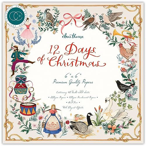 Craft Consortium Double-Sided Paper Pad 6X6 40/Pkg-12 Days Of Christmas