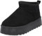 Palado Boots Damen Zembra - gefütterte Winterschuhe mit Kunstfell - warme und modische Stiefeletten für Damen - rutschfeste Plateau-Sohle für Herbst & Winter Schwarz UK8 - EU41