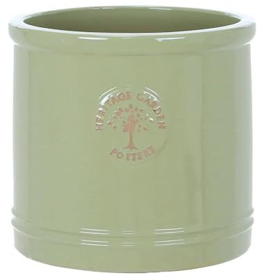 Woodlodge 38cm Mint Green Glazed Heritage Cylinder Pot