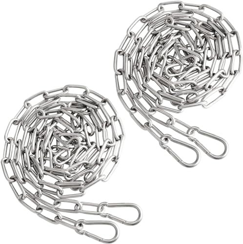 2 Stück Edelstahl Ketten，Edelstahl Hängesessel Kette，für Hängesessel, Hängematten, Sandsäcke.