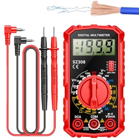 Digital Multimeter Voltmeter Batterietester Spannungsprüfer Durchgangsprüfer - Digital Multimeter Spannungsmesser Für AC/DC Spannung, DC Strom, Durchgang, Widerstand, Diode