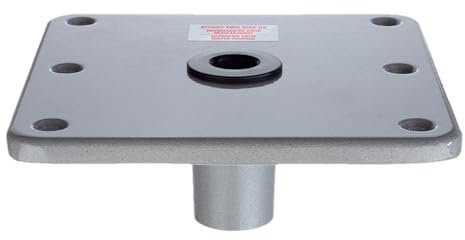 Boat Seat Deck Plate | Folding Boat Seat Base | Boat Seat Mounting Bracket | Heavy Duty Boat Accessories For Boat Seat Post And Boat Seat Mount To Install Boat Seats (7 X 7 Inch)