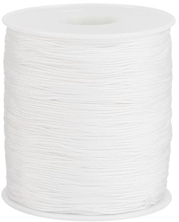 PH PandaHall 220 m 1 mm White Nylon Wire Kumihimo Macrame Wire for Windows Rollers Bracelets Repair Wind Chime Replacement String