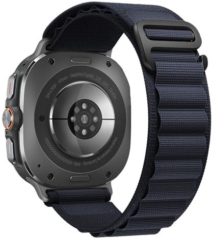 Galaxy Watch Ultra Armband Nylon,Trail Sport Armbänder für Samsung Galaxy Watch Ultra Armband 47mm Herren Damen,Robust Atmungsaktiv Nylon Strap Sport Ersatza Band für Galaxy Watch 7 Ultra Armband