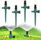 4 Piezas Aspersores de Riego Cesped, Rotación de 360° Aspersores de Riego, Multifuncional Aspersor, Aspersores, Aspersor Jardin Adecuado para Césped, Patios, Plantas, Flores, Verduras