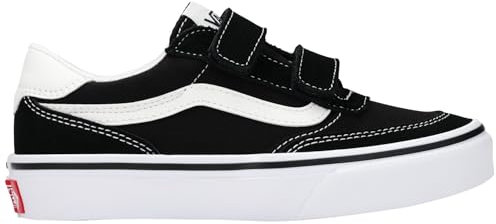 Vans Unisex Kid's Brooklyn Ls V Sneaker, Veloursleder-Leinwand schwarz weiß, 36 EU