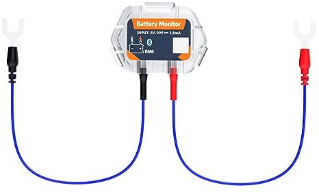 WESLNN Bluetooth 4.0 Car Battery Monitor 12V Battery Tester Charging Cranking Test Battery Analyzer Software(Hexagon)