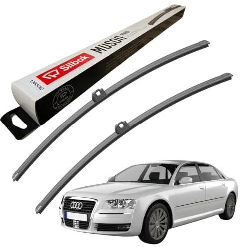 Silbak Windscreen Wipers, fits for AUDI A8 (11/2002-07/2010) Front Wiper Blades, 580mm/580mm