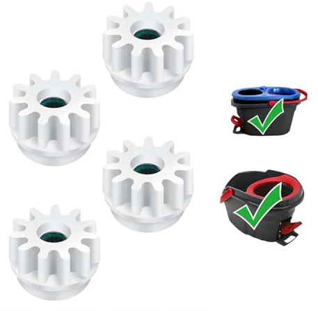 Wjelet 4 piezas de repuesto para Vileda, fregona giratoria mejorada, fregona giratoria para Vileda, suelo húmedo Easy Mop, piezas de repuesto para fregona giratoria Vileda y más fregona giratoria