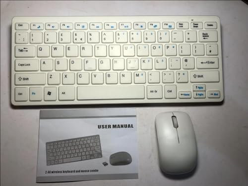Wireless Keyboard and Mouse Set for Hitachi 58HK6100U 58 Inch Smart TV