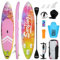 YU YUSING Paddle Gonflable Adulte 335cm, Planche de Stand up Paddle Gonflable 2 Personnes, Siège de Kayak, avec Pagaie Aluminium, Support Caméra, Pompe, pour Tous Niveaux, jusqu'à 150 kg, Violet Rosé
