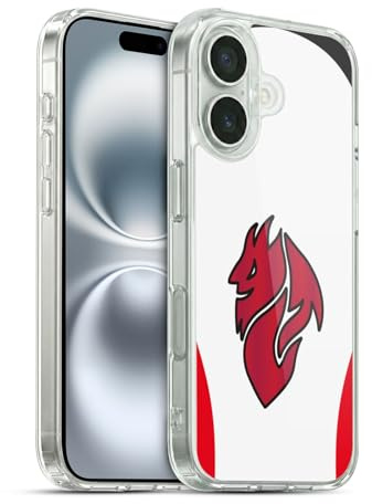 Head Case Designs Offizielle AC Milan Away 2025/26 Wappen-Set Gelhülle [Militärischer Schutzgrad] Kompatibel Mit Apple iPhone 16 Und Kompatibel Mit MagSafe