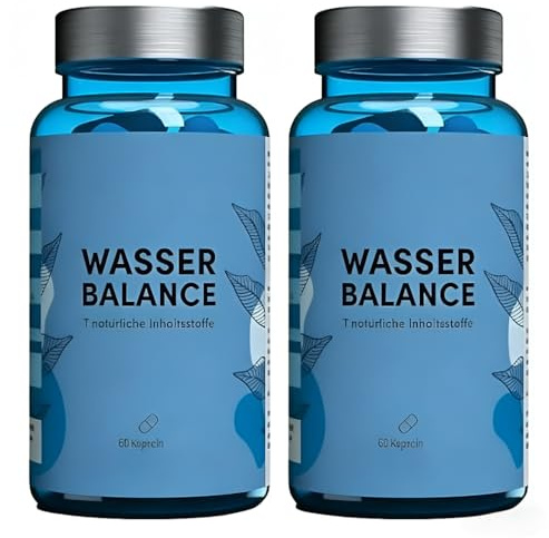 Wasserbalance – Ideal für Natürliche Entwässerung, Elektrolytgleichgewicht & Zelluläre Energie – Mit Magnesiumoxid – Ohne GVO, Gluten & Soja - 2PCS