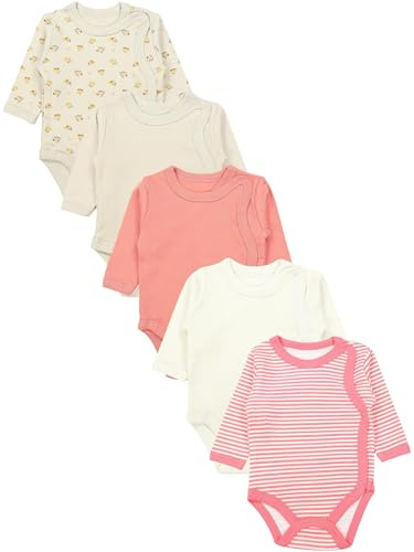 TupTam Wickelbody Langarm Baby Body - Unisex Body Baby im 5er Set aus Baumwolle