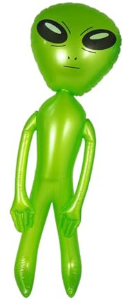 RadianceBiz Aufblasbares Alien Spielzeug, Aufblasbare Cartoon Puppe, Aufblasbare Figuren für Erwachsene Und Kinder, Alien Ballon Als Spielpreis, Grün