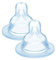 MAM Teats Size 1 | 2 Pack | Slow Flow | Fits All MAM Bottles | Made from SkinSoft Silicone | Baby Accessories for Newborn