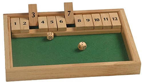 Shut The Box, 12-er Variante 1-12, Klappen Würfelspiel