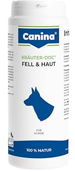 Canina Kräuter-Doc Fell und Haut, 150 g, grünlich, geschmackvoll, Kräutermischung füt gesundes Fell & Haut