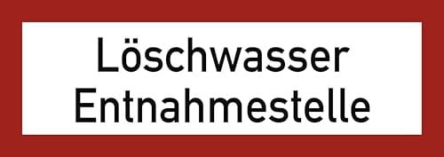 Schild Löschwasser Entnahmestelle gemäß DIN 4066, Alu 10,5 x 29,7 cm (Brandschutzschild, Hinweisschild) wetterfest
