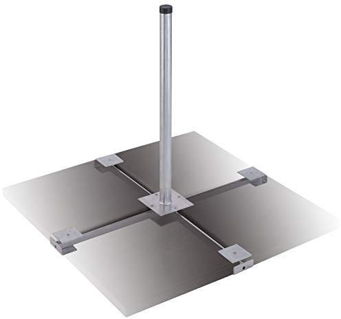 DUR-line Herkules 4-Plattenständer Feuerverzinkt - sehr stabil - kinderleichte Montage [Flachdachständer, Balkonständer, Gehwegplatten, Terassenständer, Sat-Antenne]