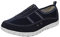 Womens Ladies X Wide EEE Fit Leather Mesh Shoes Slip On Trainers Pumps Zip Blue 4