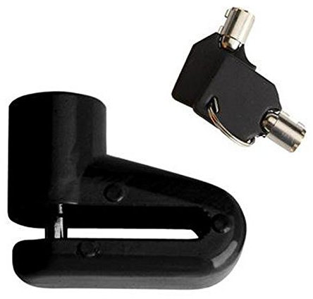LUPO Candado Disco Antirrobo para Moto, Bicicletas + 2 Llaves, Negro