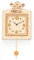 THUN - Orologio da Parete a Pendolo Decorato con Fiori e Uccellini - Decorato a Mano - Linea Country - Ceramica - 20 x 27,5 cm