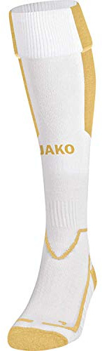 JAKO Unisex Stutzenstrumpf Lazio, Weiß/Gold, 31-34