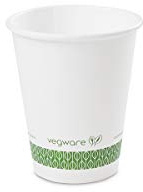 Vegware LV-8G 8oz White hot Cup (Case of 1000)