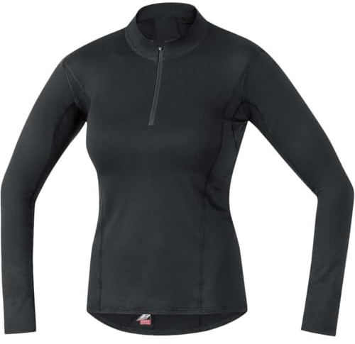 GOREWEAR M Damen Stehkragen-Unterzieh-Shirt, Warmer Thermo Base Layer mit Reißverschluss, Enganliegend