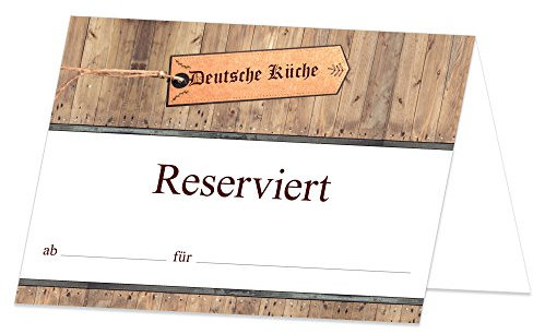 PRICARO Tischkarte Reserviert Deutsch, 50 Stück